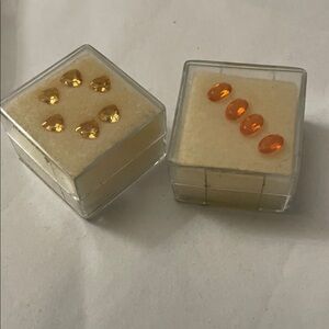 Elegant Gold and Orange Gemstone Set
